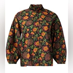 Ro’s Garden Jeremy Multi Floral Print Blouse Shirt SzXL